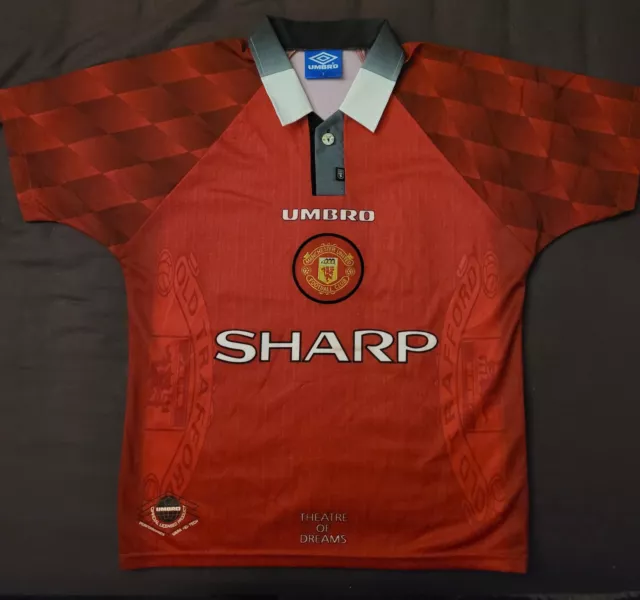 Retro vintage manchester united home shirt 96-98 Youth Size
