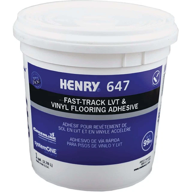 Adhesivo para piso de vinilo Henry 647 PlumPro, 1 galón 32080 Henry 32080 081833005103