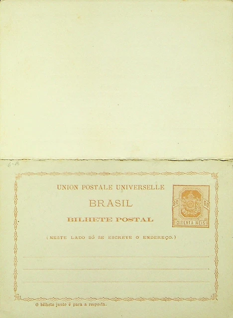 Sephil Brazil 80 Reis Fein Ungebraucht Wpv Postal Karte Mit