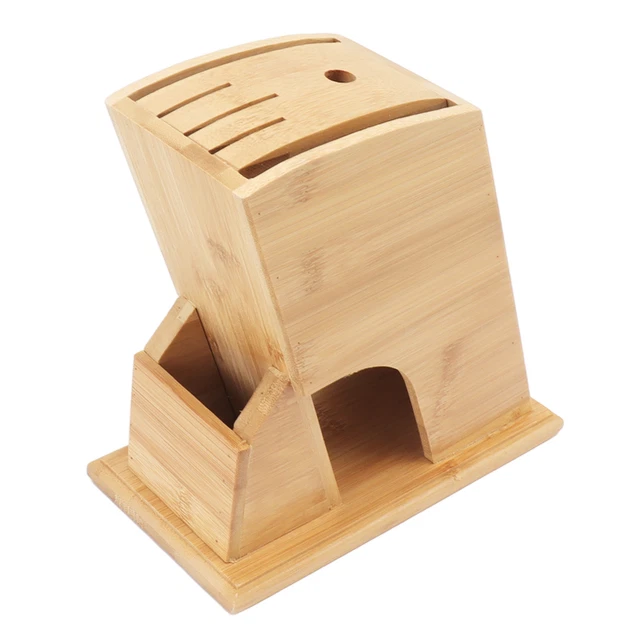 Soporte para cuchillos de cocina cuchillo de bambú cuchillo cortador de bloques cuchillo de almacenamiento soporte