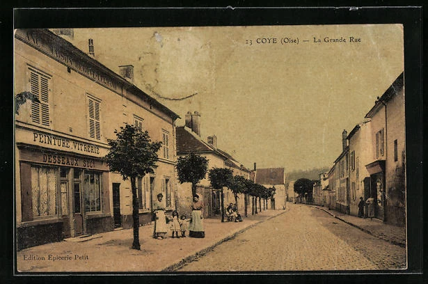 CPA Coye, La Grande Rue