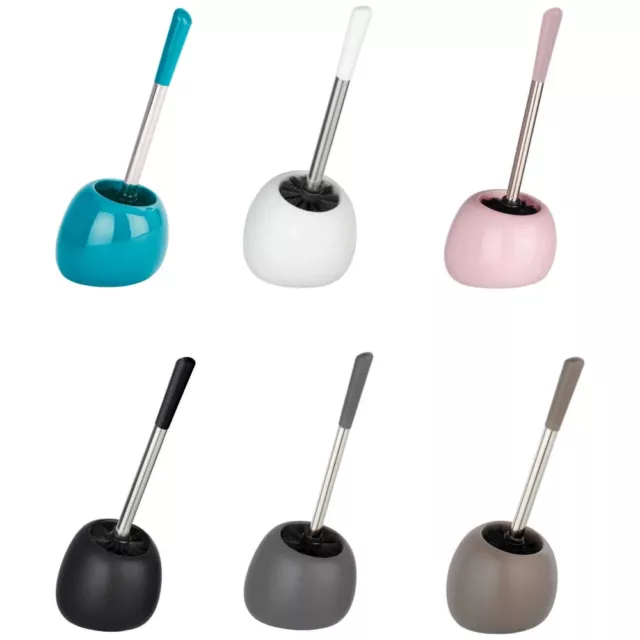 Wenko Polaris Toilet Brush with Ceramic Holder Various Colours