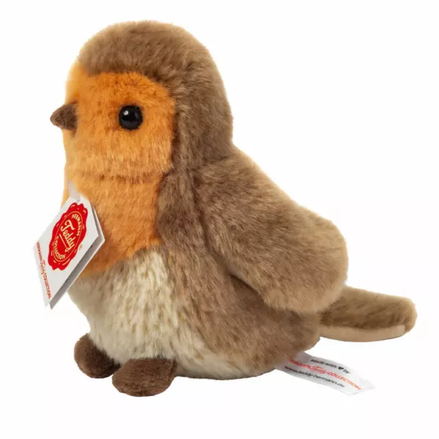 Teddy Hermann Rotkehlchen Kuscheltier Stofftier Plüschtier Vogel Waldtier 15 cm