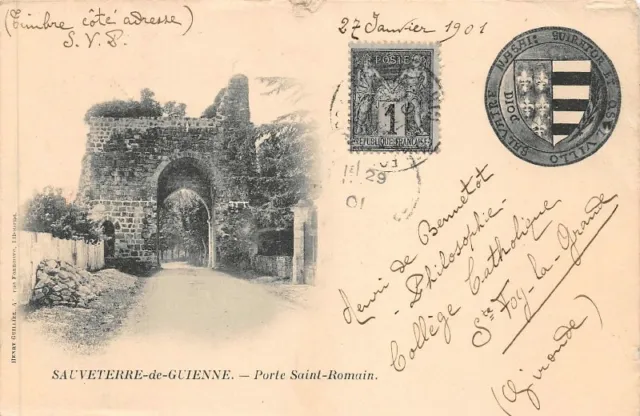 CPA SAUVETERRE-de-GUYENNE - Porte Saint-Romain (14138)