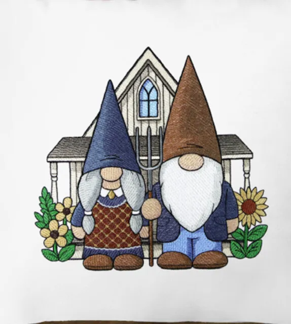 Gnome Farm Family Super Cute Variety Unique Bathroom Towels Embroidered By Laura