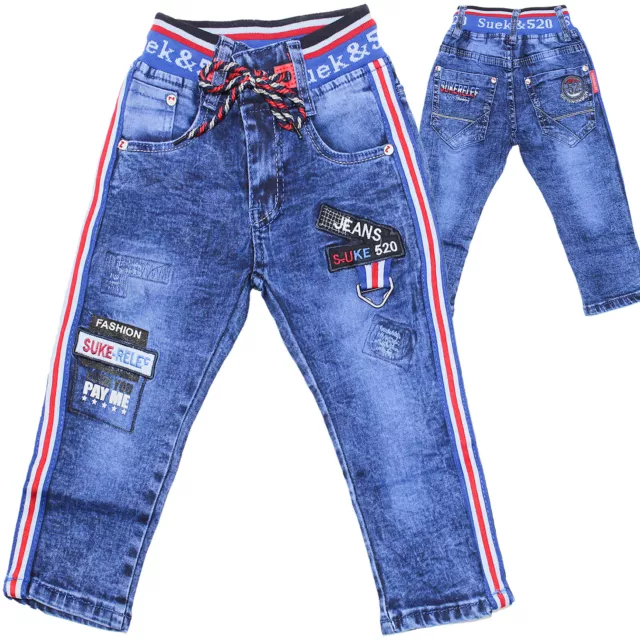 Kinder Kinderhose Kinderjeans Jungen Jeanshose elastischer Bund mit Gummizug