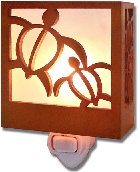 Hawaiian Wooden Nightlight Honus Tiki Bar Lighting Home Bathroom Office Decor NB