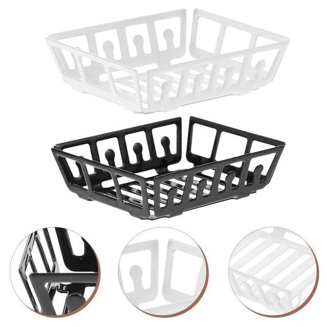 2pcs Dollhouse Mini Baskets Doll House Storage Baskets Miniature Storage