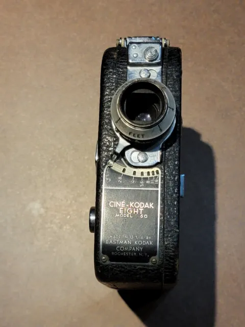 CINE-KODAK Eight Model 60 8mm Vintage Movie Film Camera USA LEATHER CASE