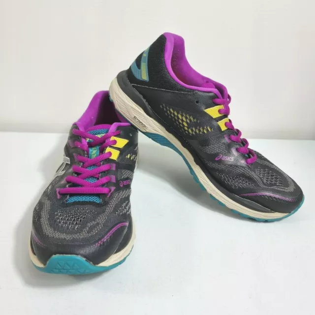 ASICS GT-2000 7 Trail Women's Running Shoes Size US 9 Black & Purple