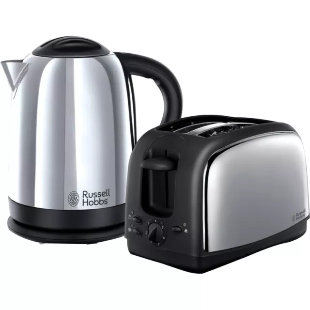 Paquete Doble Russell Hobbs Linlincoln Hervidor Y Tostadora De Acero Inoxidable Pulido 21830