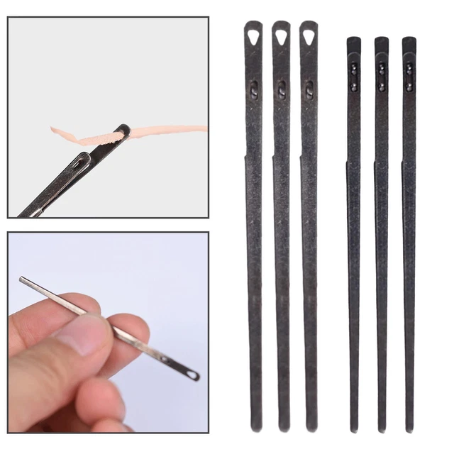 3x Lederschnürung Handarbeit Edelstahl Lederhandwerk Reparatur