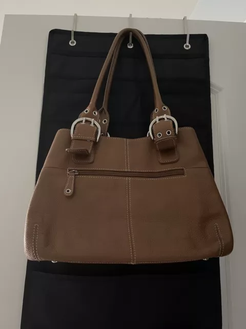 Tignanello Handbag Leather Classic Beauty Shopper Brown Great Condition