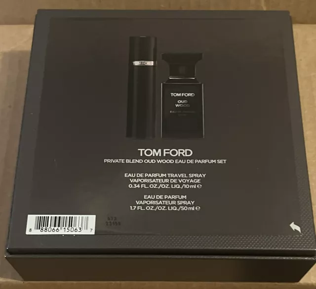 TOM FORD OUD WOOD Gift Set Eau De Parfum 1.7oz & .34oz Spray 50/10ML ...