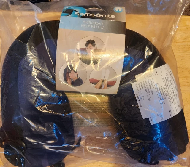 Samsonite Travel Microbead Neck Pillow Cobalt Blue NEW UNOPENED