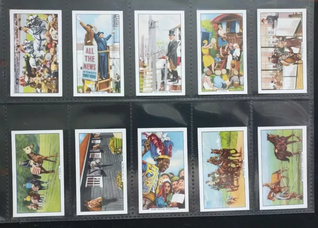 Gallaher Racing Scenes 1938 Full Set of 48 cards in plastic sleeves