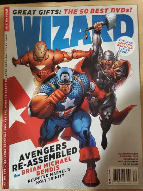 Wizard Magazine December 2019 Issue 218 The Avengers Marvel Comics Iron Man Thor