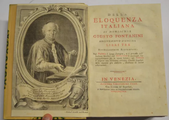 LIBRI ANTICHI ITALIANI - fig 1737 - bibliografia - FONTANINI