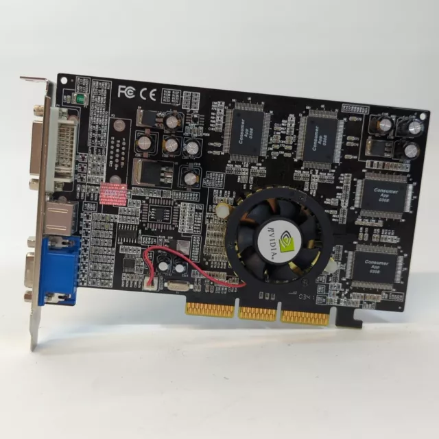 NVIDIA GeForce 4 MX440 AGP8X 128-Bit 64MB Retro Gaming Graphics Card Windows 98