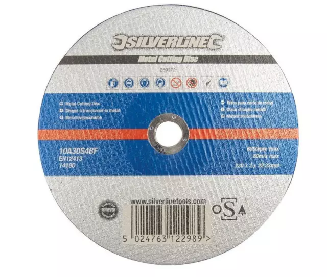 Silverline Heavy Duty Disc Flat Metal Cutting - High Quality - High Durability