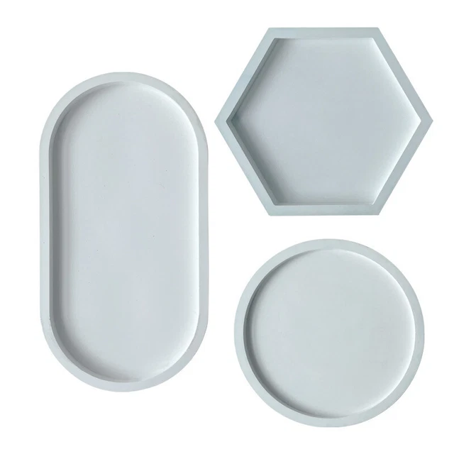 Hágalo usted mismo bandeja ovalada caja de almacenamiento molde de silicona ovalado montaña rusa molde de cristal ceniza.xy
