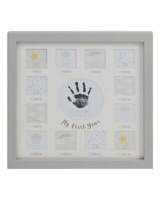 Bambino By Juliana Hand Print First Year Photo Frame - Great New Baby Gift!