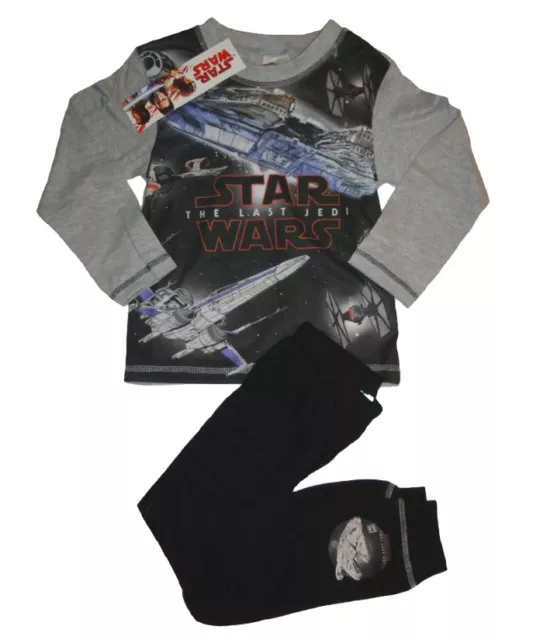 Star Wars Jungen Schlafanzug Kinder langarm Pyjama last Jedi Millennium Falke