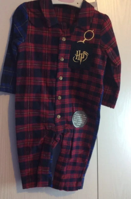 M&S Harry Potter Baby Brushed Cotton Babygro Sleepsuit & Socks Age 6-9 Months