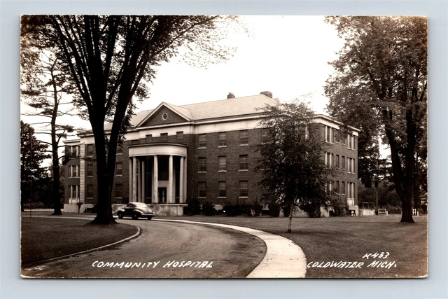 Postcard MI Coldwater Michigan Community Hospital RPPC Real Photo AN14