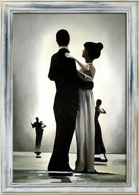 Jack Vettriano - 105x75cm Pintura Al Óleo Pintado a Mano Lienzo Marco Firmado