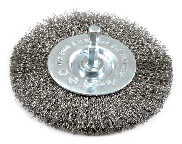 72740 Wire Wheel Brush, Fine Crimped with 1/4-Inch Hex Shank, 4-Inch-b...