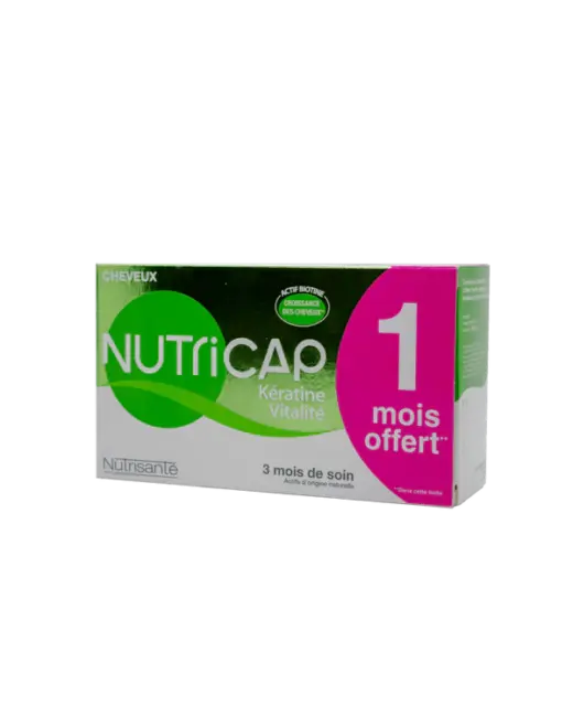 NUTRICAP Keratin Vitality 90 Capsules 3 month supply For hair Nutrisanté