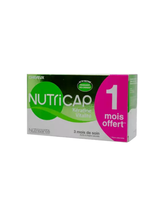 NUTRICAP Keratin Vitality 90 Capsules 3 month supply For hair Nutrisanté