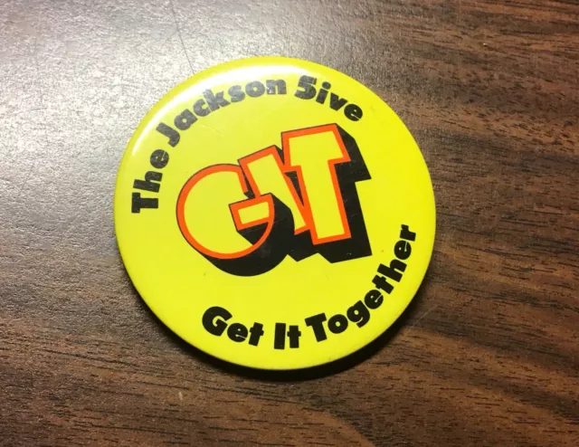 Vintage The Jackson 5 5ive Get It Together Pinback Button 1973. Original Owner.