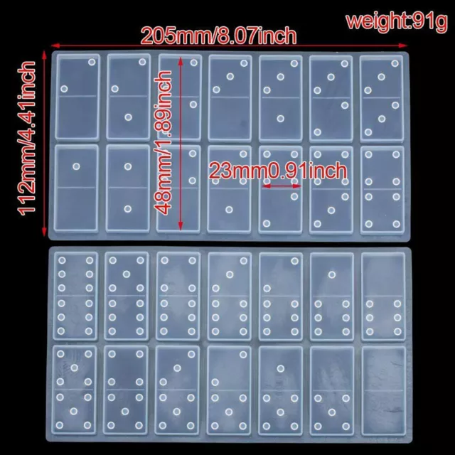 Moule en silicone Domino moules en résine époxy faisant des outils de bricolage 3