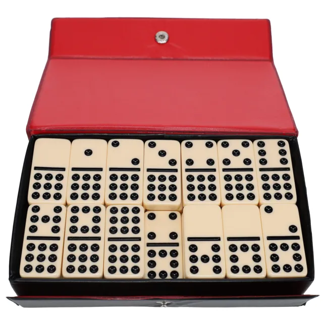 WE Games Double Nine Dominoes - Ivory Color Tiles, Club Size