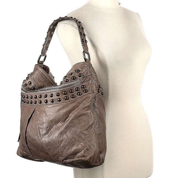 Treesje Studded Hobo Bag