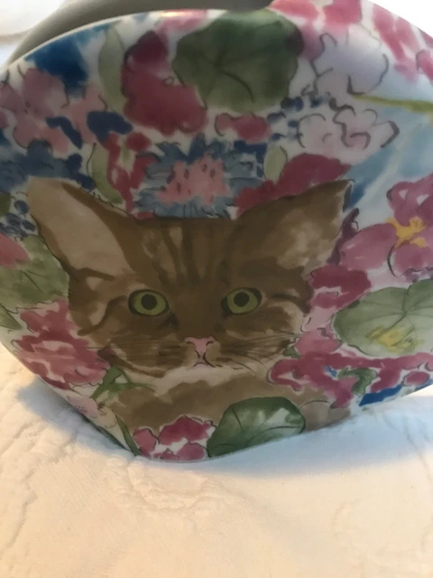 1985 MINOU-ETTES CAT Vase by C. Pradalie Porcelain Vase ~ Made In