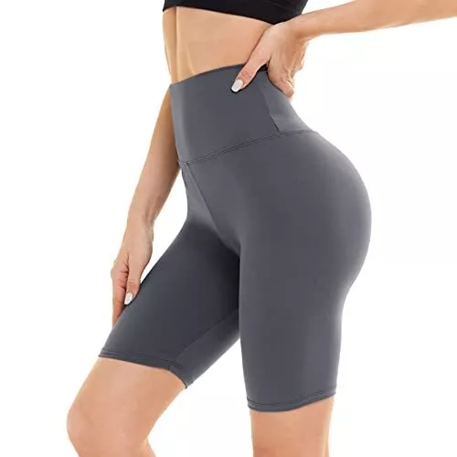 DDOBB Short Femme Sport Cycliste Pantalon Femme Legging Court S-M Gris Foncé