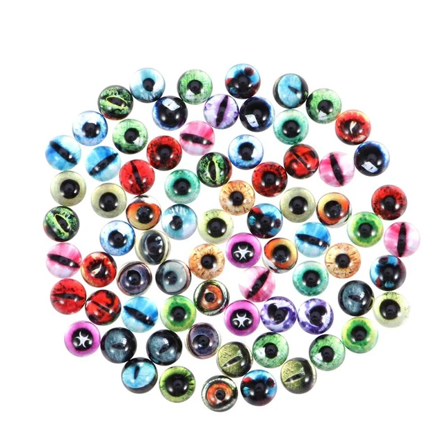 50 Pcs Flatback Cabochons Glass Snap Charm Tiles Pendant Jewelry Craft