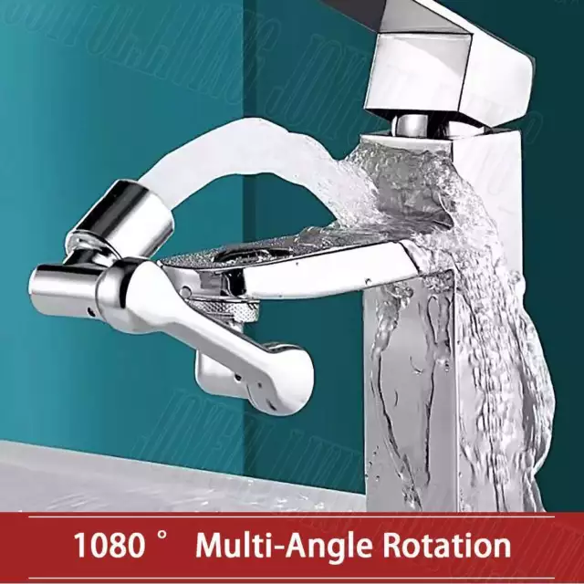 1080° Swivel Extension Faucet Aerator Rotate Robotic Arm Tap Extender Universal 3