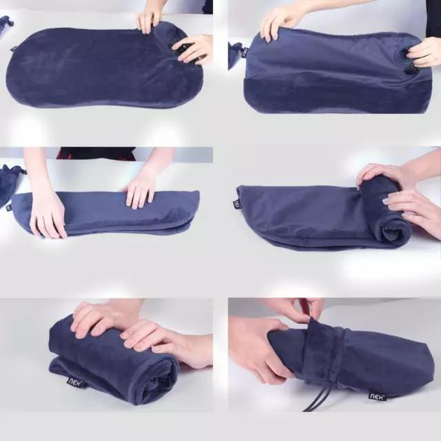 Air Pillow Inflatable Cushion Portable Head Lumbar Rest Compact Travel Camping 3