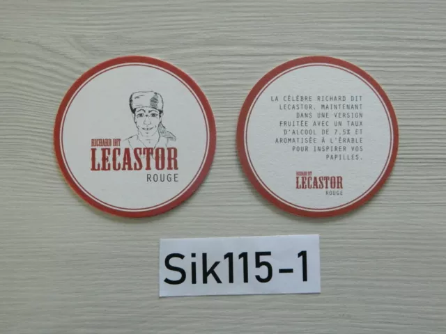 NEW NEUF LOT de 2  Sous bock richard dit lecastor  rouge biere beer rare coaster