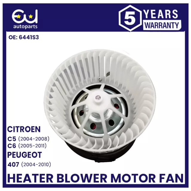 Ventilador Motor Soplador De Calefacción Para Citroen C5 C6 Peugeot 407 407Sw 6441S3 2