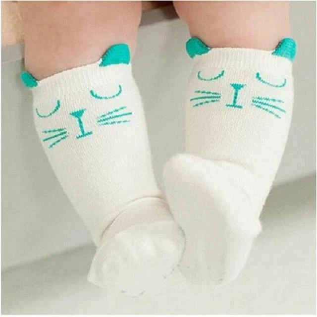 1 Paio Unisex Piacevole Carino Cartoon Fox Bambini Calzini Ginocchio Ragazza Del 6