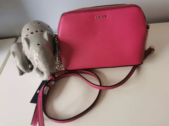 BNWT DKNY DESIGNER Kary MD Dome CrossBody Bag in Baby PINK RRP 220 65.00 PicClick UK