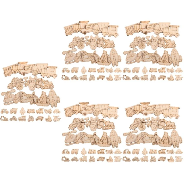 F Fityle Découpes De Chat En Bois Vierge, Tranches En Forme De Chat, Ornements Suspendus, Découpes En Bois Légères Et Inachevées Pour Projets De Bricolage, 5