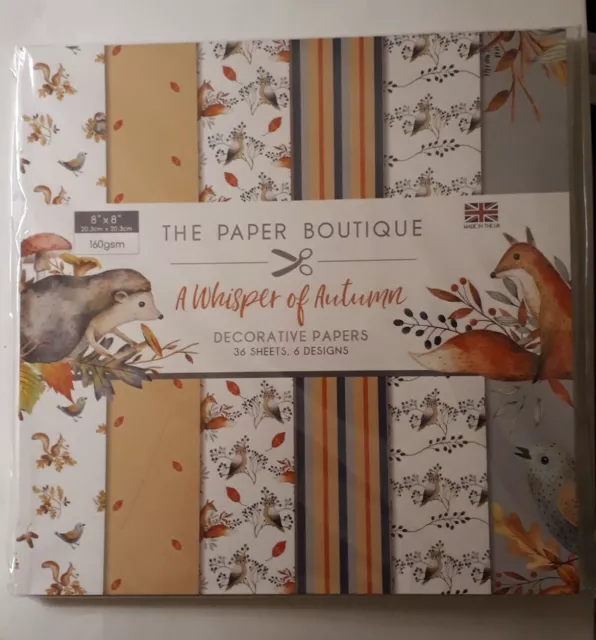 A Whisper of Autumn Decorative Papers - 36 Sheets by The Paper Boutique