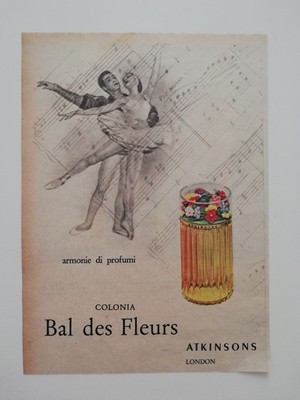 Clipping Pubblicità Advertising 1954 ATKINSONS Colonia BAL DES FLEURS 
