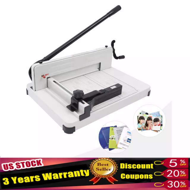 12" Paper Cutter 400 Sheets Commercial Heavy Duty Guillotine Paper Trimmer